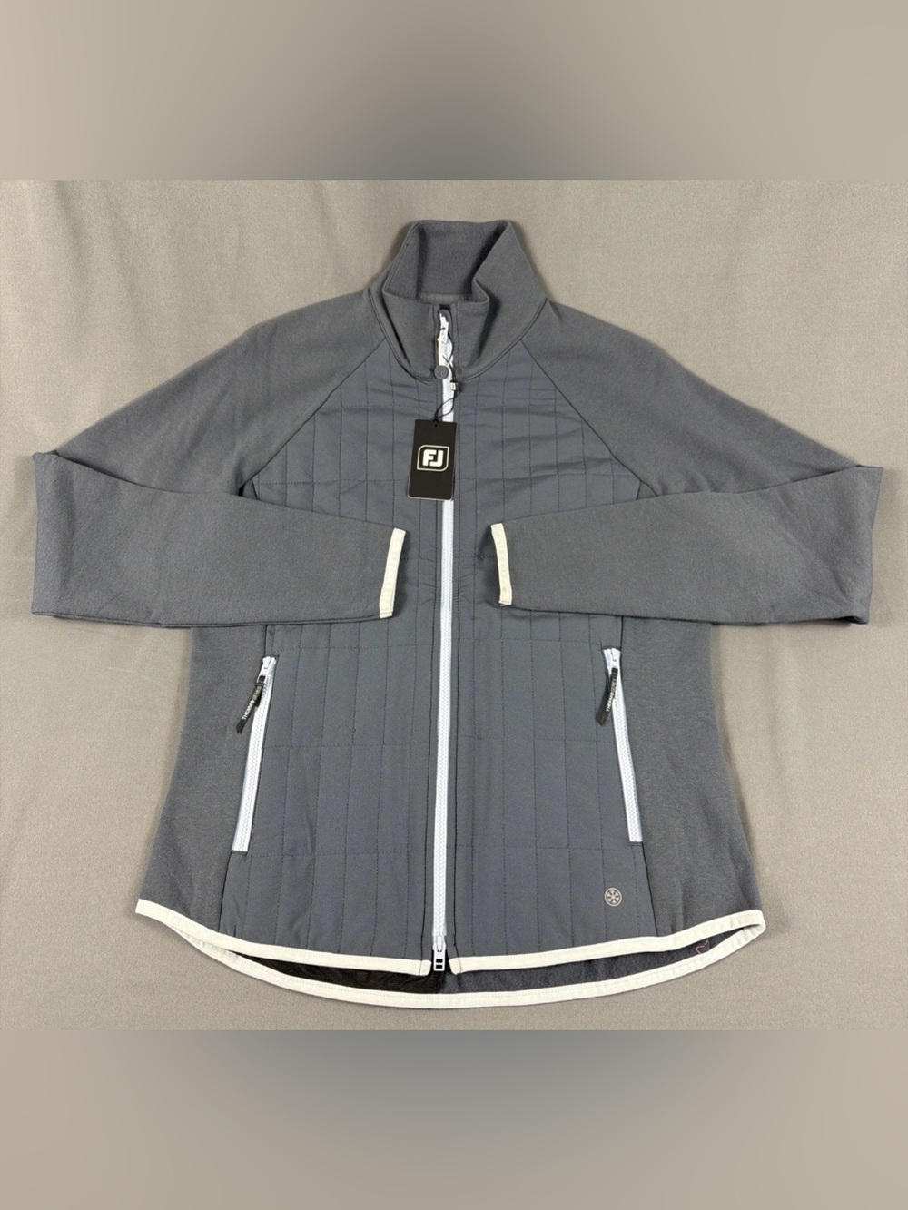 FootJoy Womens Golf Jacket Thermo Series Small Gray Cotton Polyester MSRP $175